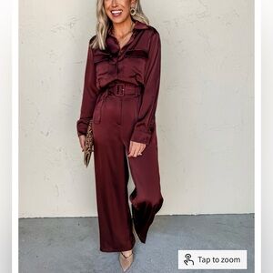 Skies Are Blue satin jumpsuit